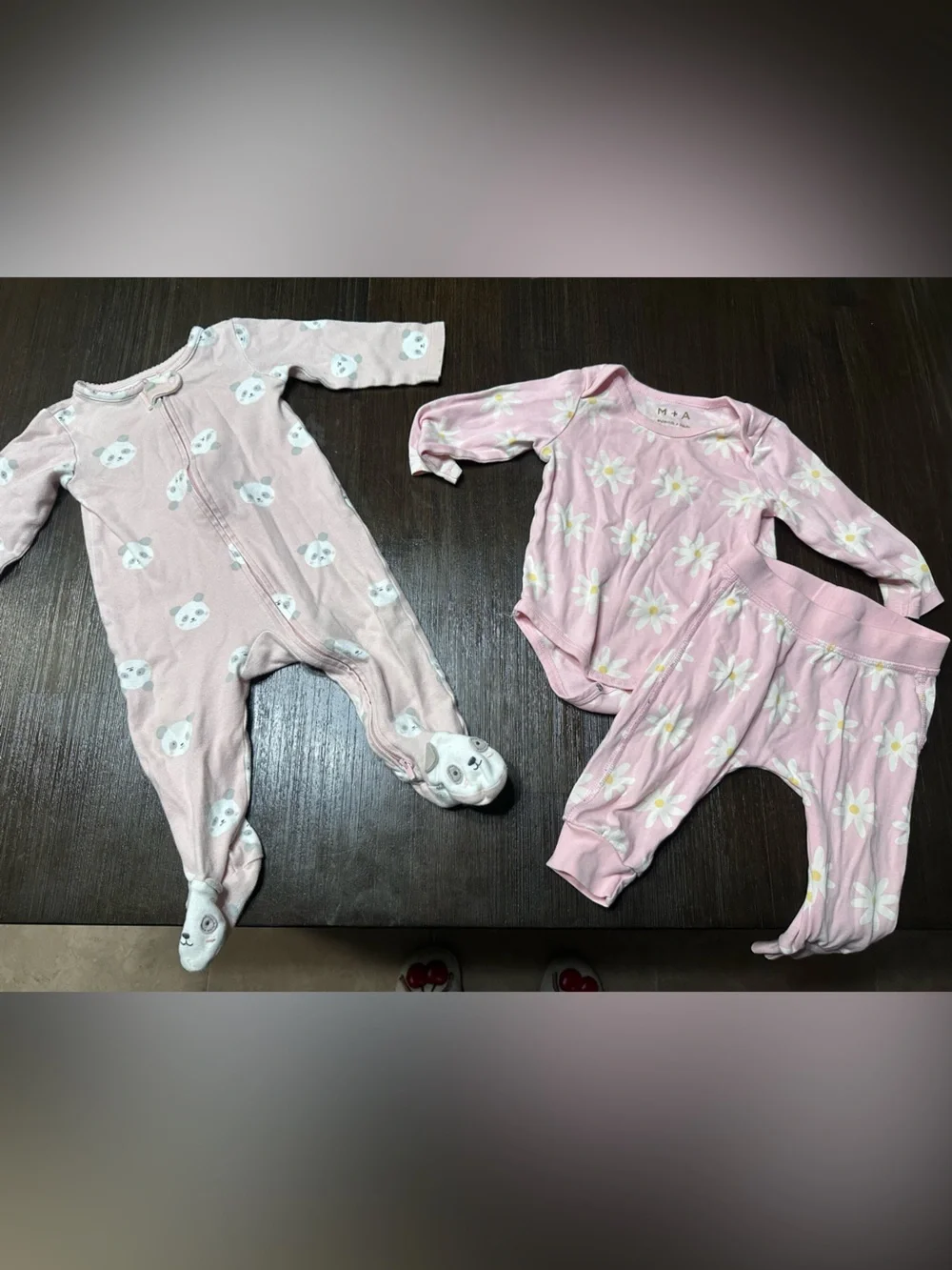 Pink Panda Kids One-Piece Pajamas & Daisy Print Pajama